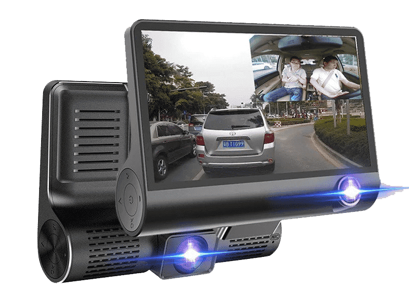 Cámara De Auto Triple Cabina Frente Y Reversa Fullhd Camara 8