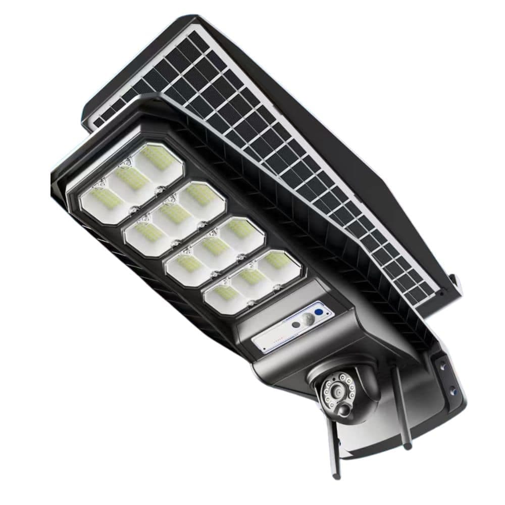 Foco Solar 400w Led Con Camara Robotica 3mp Ptz Wifi Solar