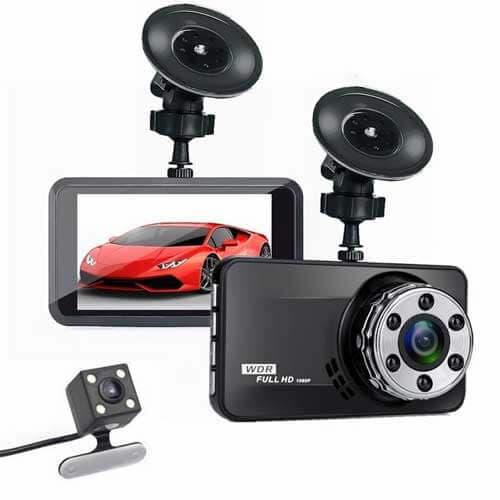 Camara para Auto Doble Dvr Fullhd Vision Nocturna 5 mpx