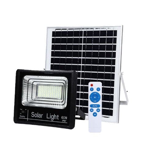Foco Led Panel Solar 60w Con Sensor Y Control Remoto