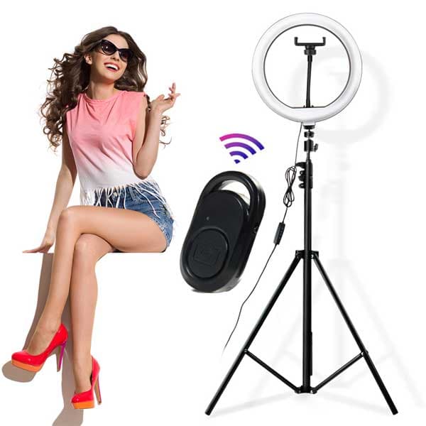 Aro Luz Led 40 cmt Tripode Boton Bluetooth