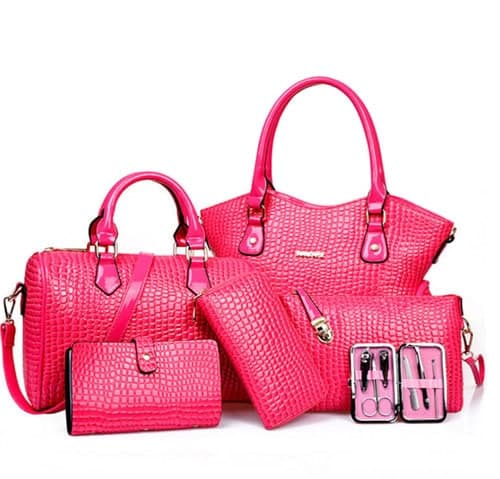 Bolso Cartera Billetera Sobre Tarjetero Neceser Set 6 en 1