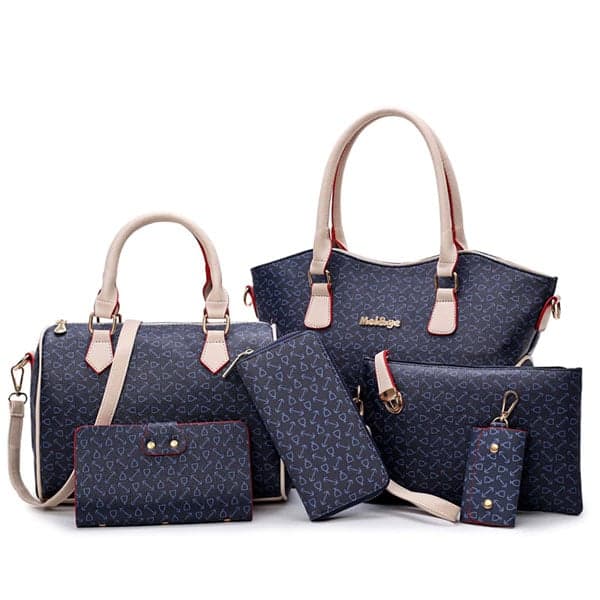 Bolso Cartera Billetera Sobre Tarjetero Neceser Set 6 en 1