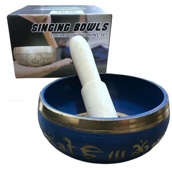 Cuencos Tibetanos 9 Cmts Original 7 Metales Azul
