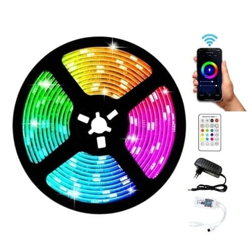 Cinta Luces Led Tira Rgb 5m Bluetooth Control Remoto