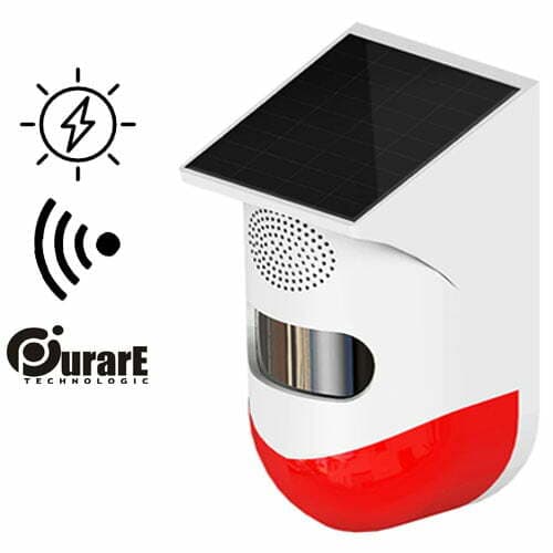 Sirena Exterior Inalambrica Solar 433 Mhz