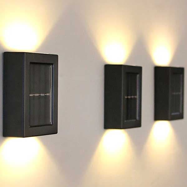 Foco Led Solar Bidireccional Para Jardin Exterior x2