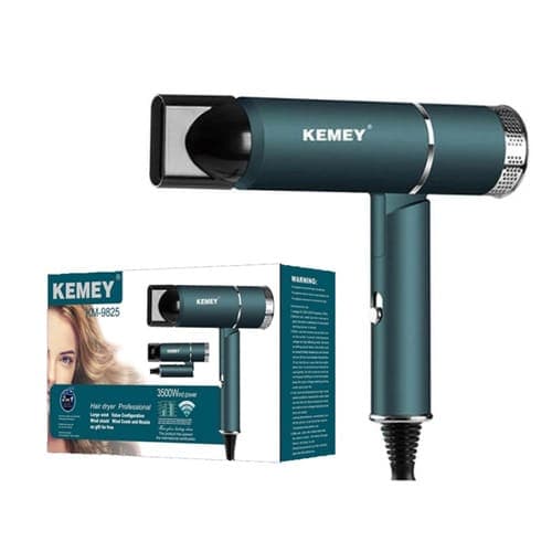 Secador De Pelo Kemei Plegable Portable + Boquilla
