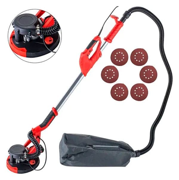 Lijadora De Yeso Techo Pared Con Bolsa Aspiradora Y Luz Led5