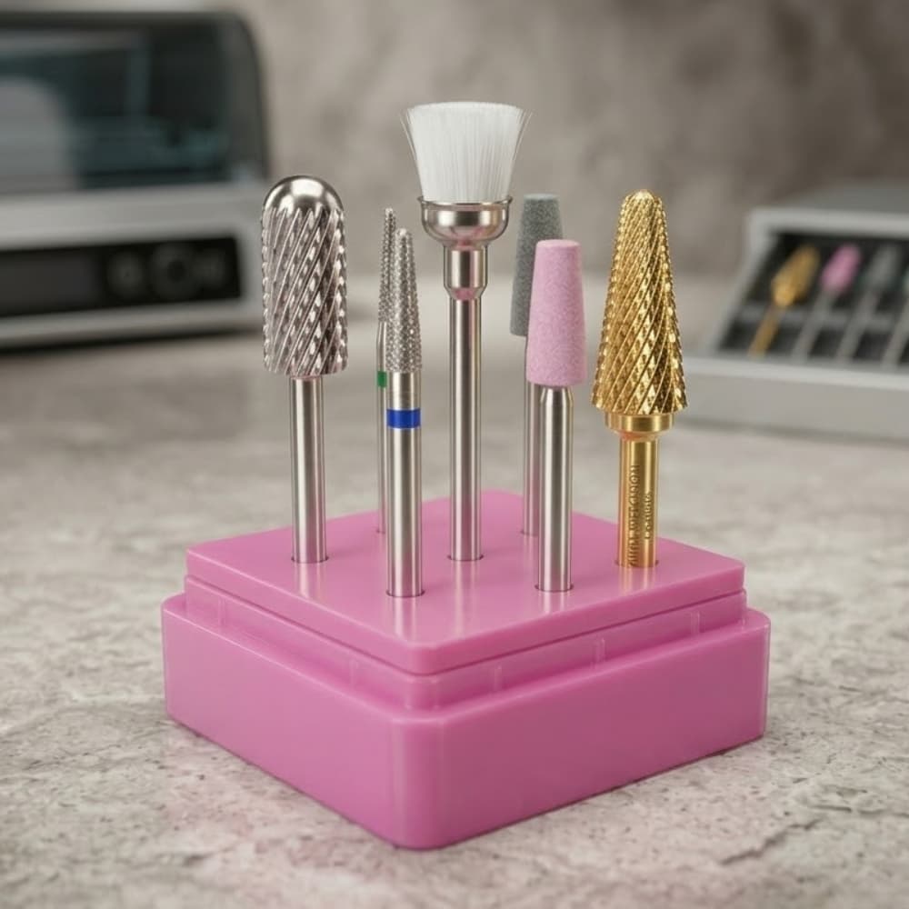 Fresas para torno uñas 7 piezas manicura polygel kapping cutícula universal