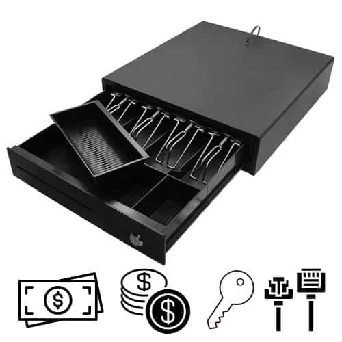 Caja Registradora De 5 Billetes, Con Bandeja De Dinero y Cerradura