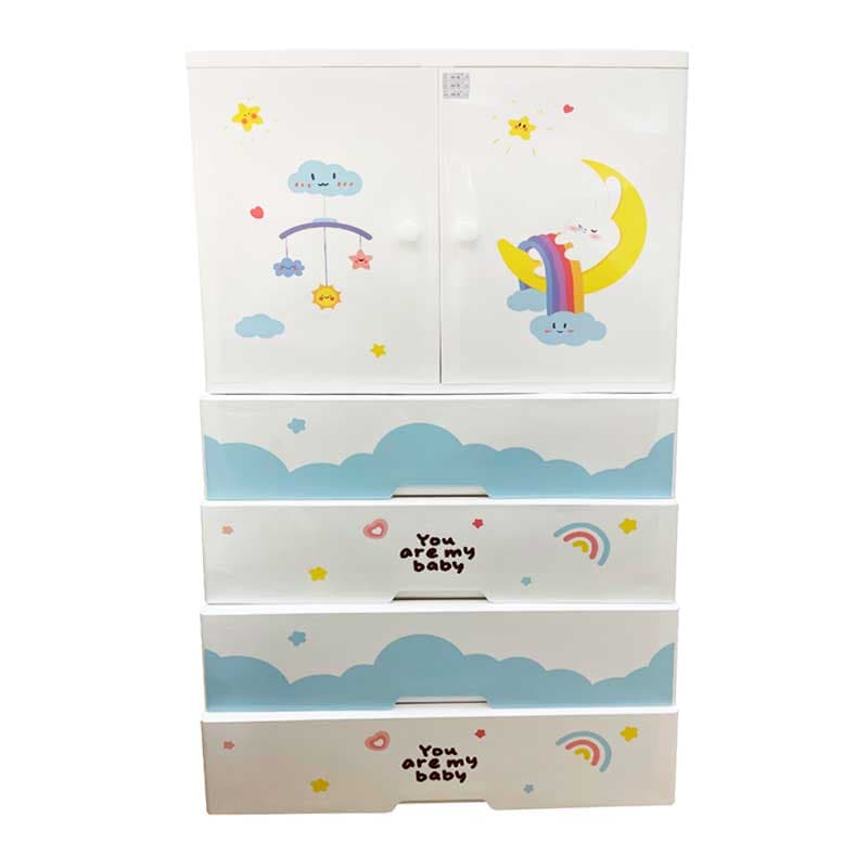 Armario Ropero Cajones Mueble Plástico 156 X 88 X 38cm