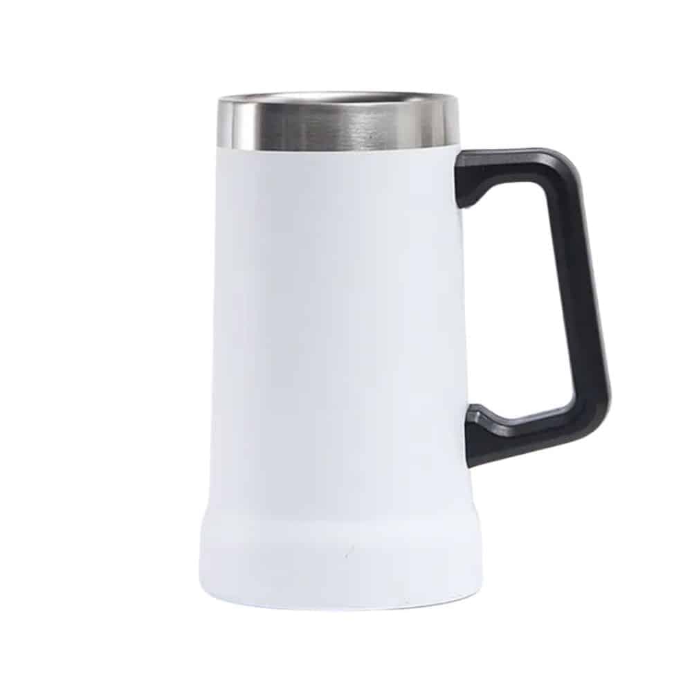 Jarra De Cerveza Pared Acero Inoxidable 700ml Con Asa