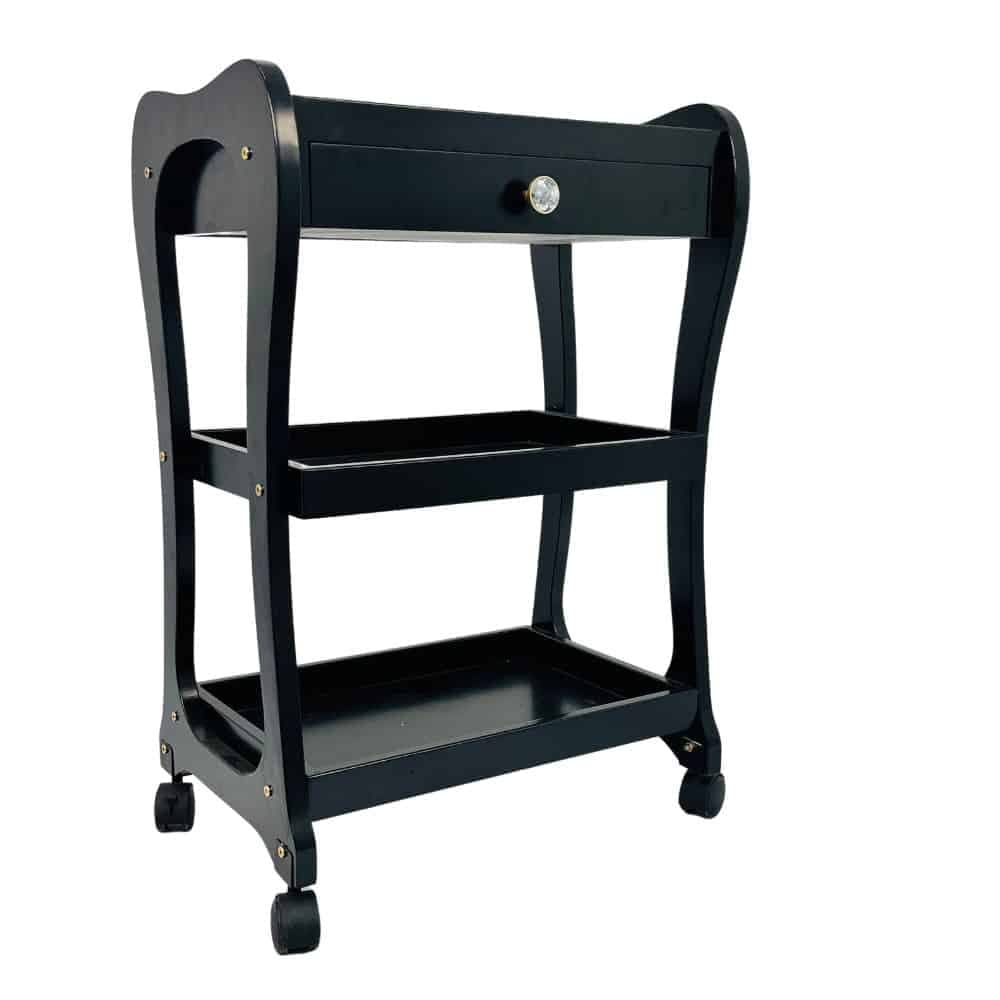 Carro Auxiliar Madera Profesional Organizador Peluquería Salón Belleza