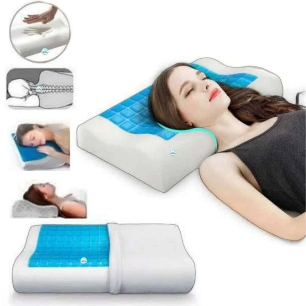 Almohada 58x40cm Viscoelastica Gel Refrescante Ergonomica