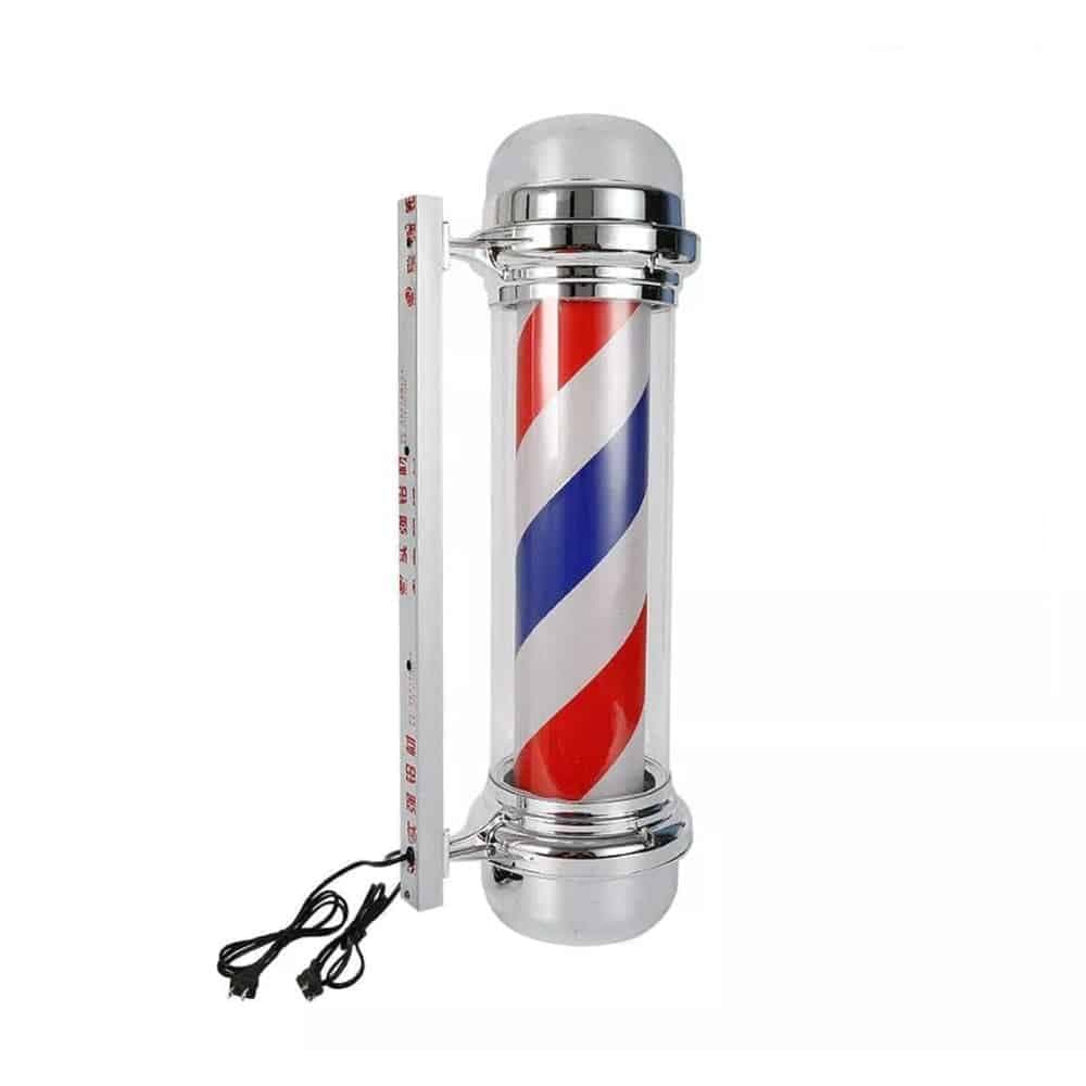 Farol Pole Barberia Peluqueria Kisoko Movimiento Y Luz Led