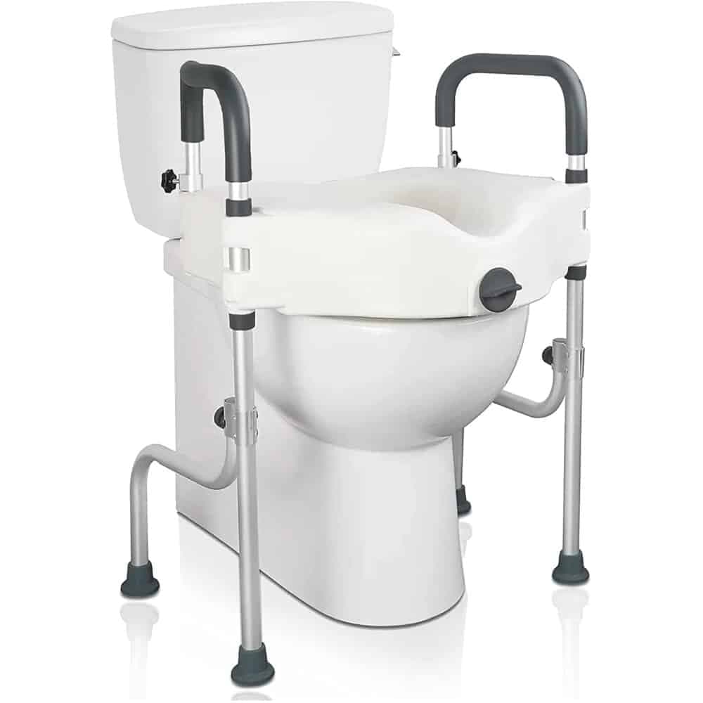 Elevador De Inodoro Soporte Aluminio Polietileno Soporta 150kg