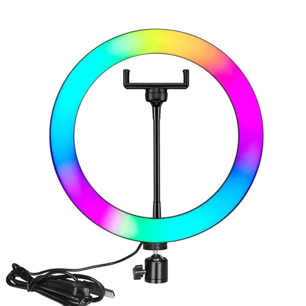 Aro LED de 26 cm RGB con Tripode