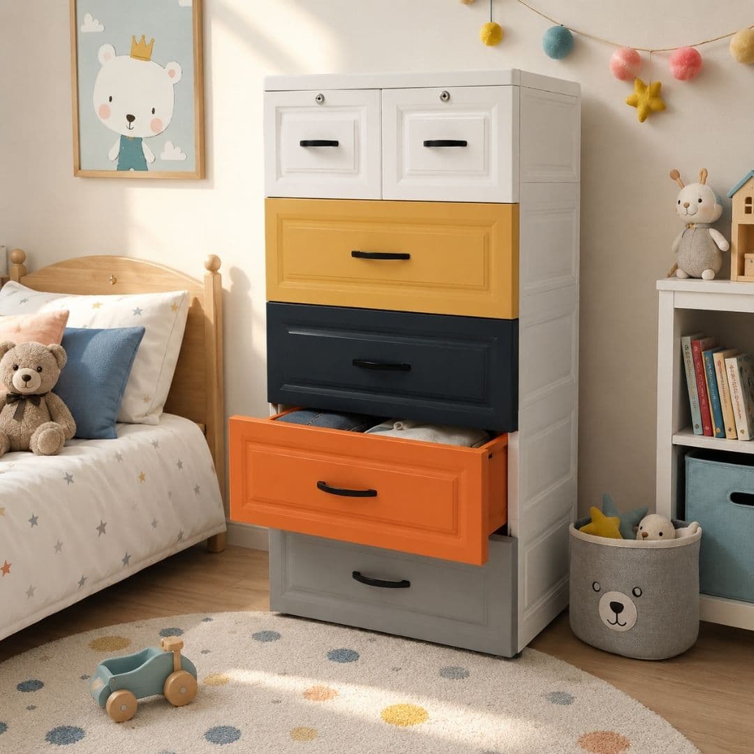 Armario Ropero Cajonera Comoda Mueble Ruedas Dormitorio Plástico De Calidad