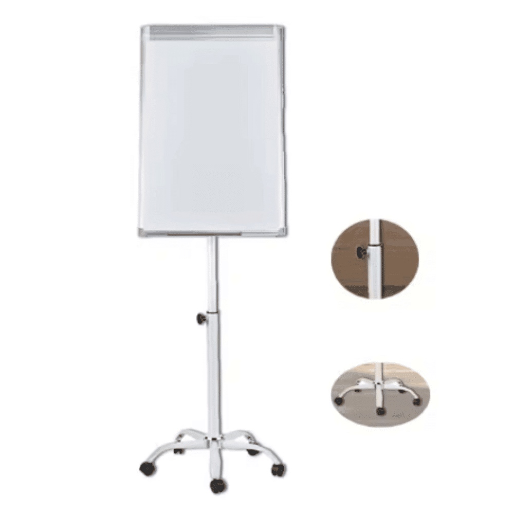 Pizarra Blanca 70 x 103cm Soporte Con Ruedas