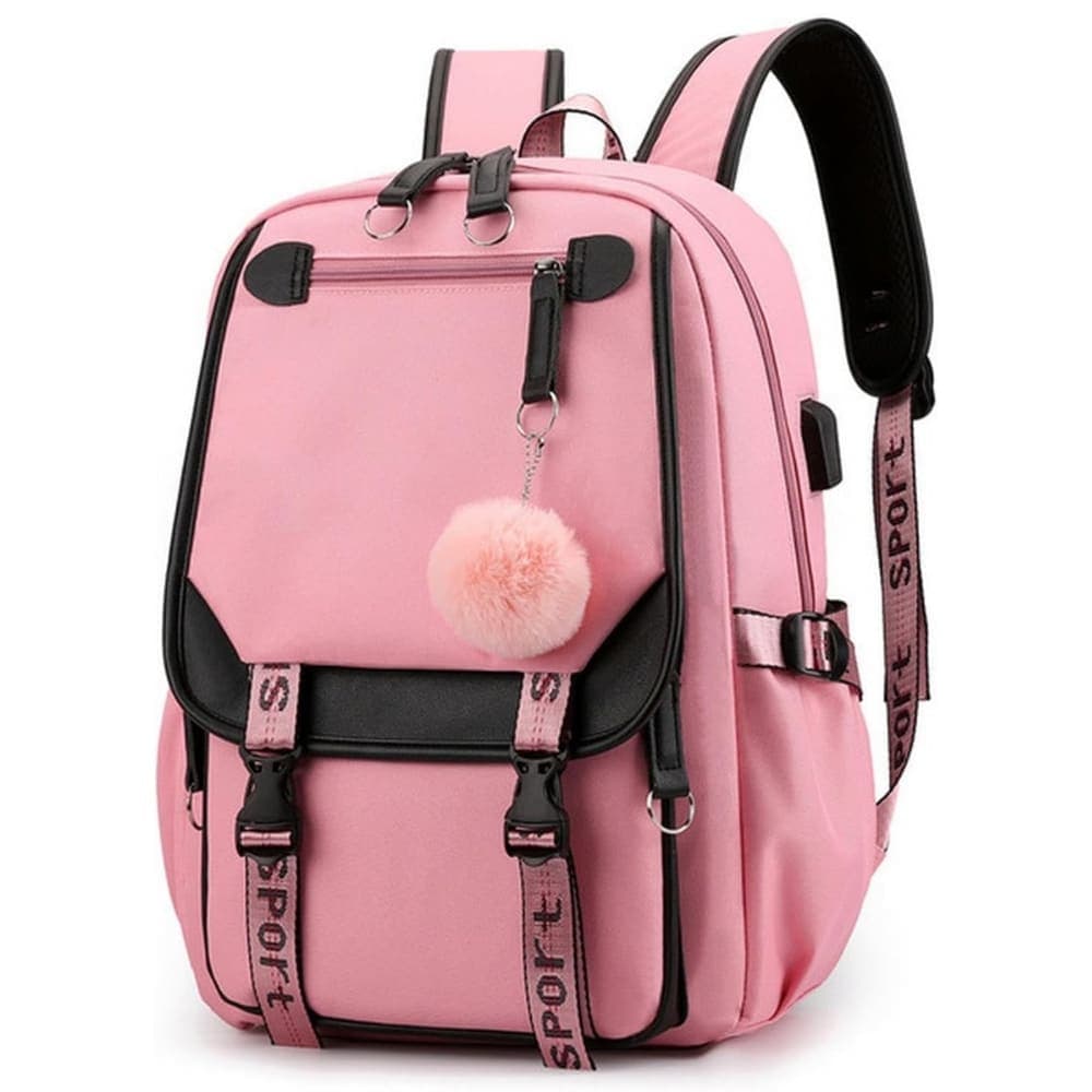 Mochila Estilo Coreano Kawaii Impermeable Notebook y USB