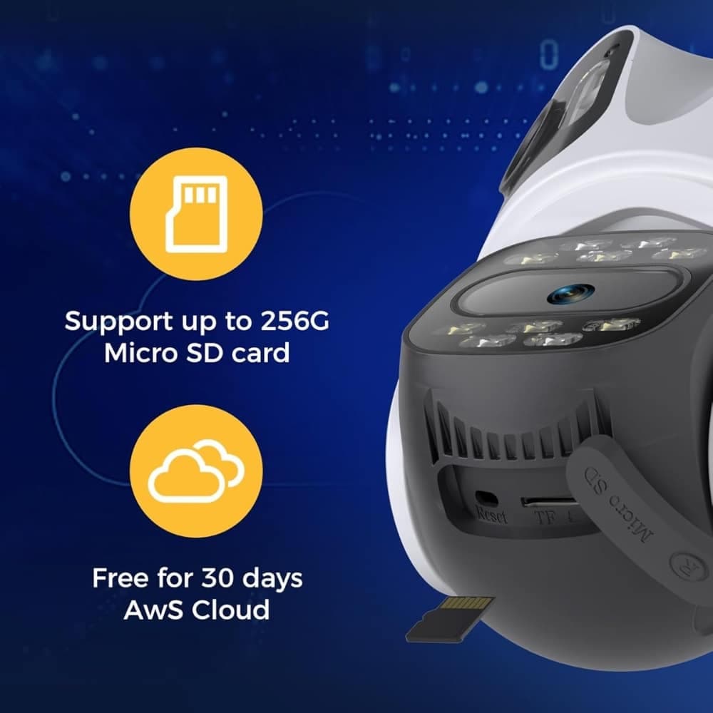 Camara de Seguridad Exterior Triple 9MP WiFi 3