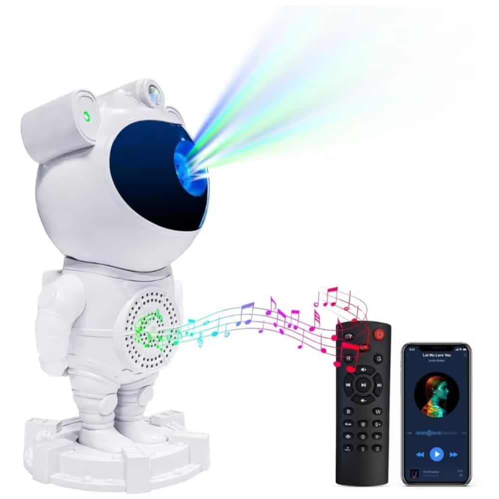 Astronauta Luz Proyector Con Parlante Bluetooth