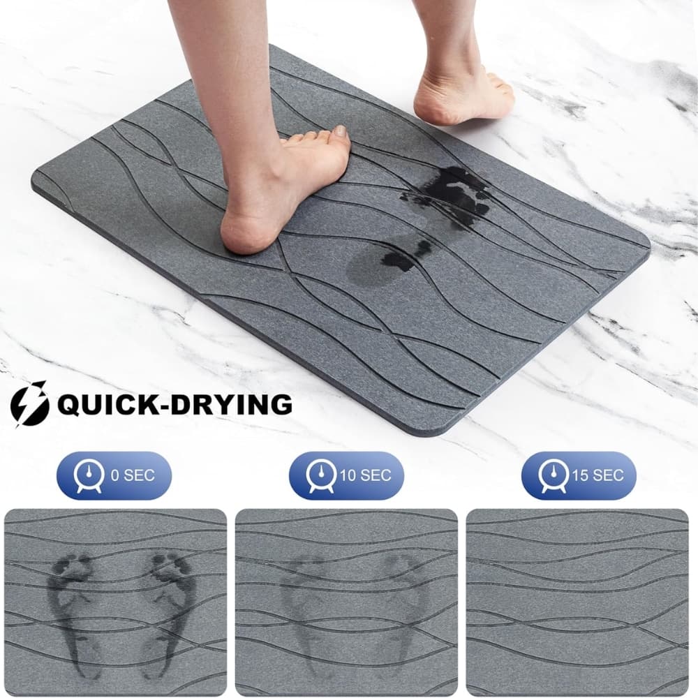 Alfombra De Baño Secado Rapido Piedra Diatomita