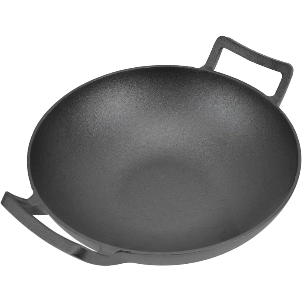 Wok Sarten de Hierro Fundido 36cm Con Asas
