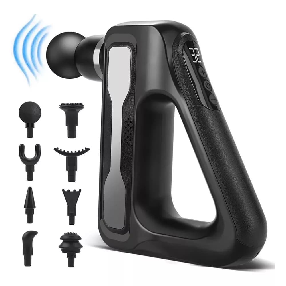 Pistola Fascia Masajeadora Con Vibracion 8 Cabezales