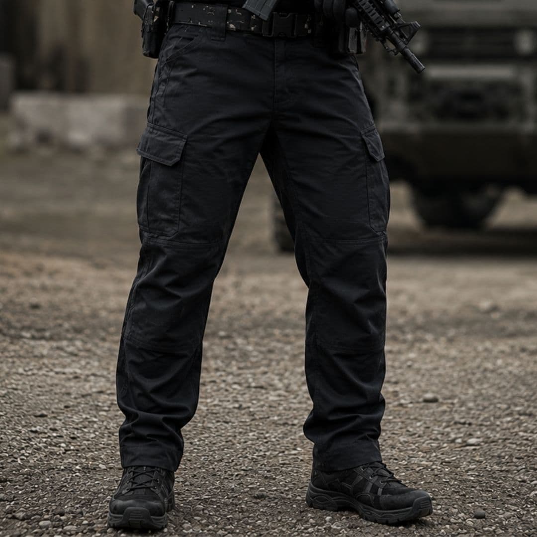 Pantalon Táctico Camuflado Militar Resistente Airsoft Cargo Negro