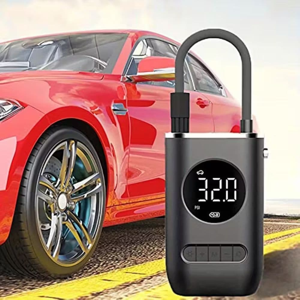 Compresor de Aire Portatil 150 PSI Recargable USB Mini Inflador Neumaticos Motos Bicicletas Pelotas