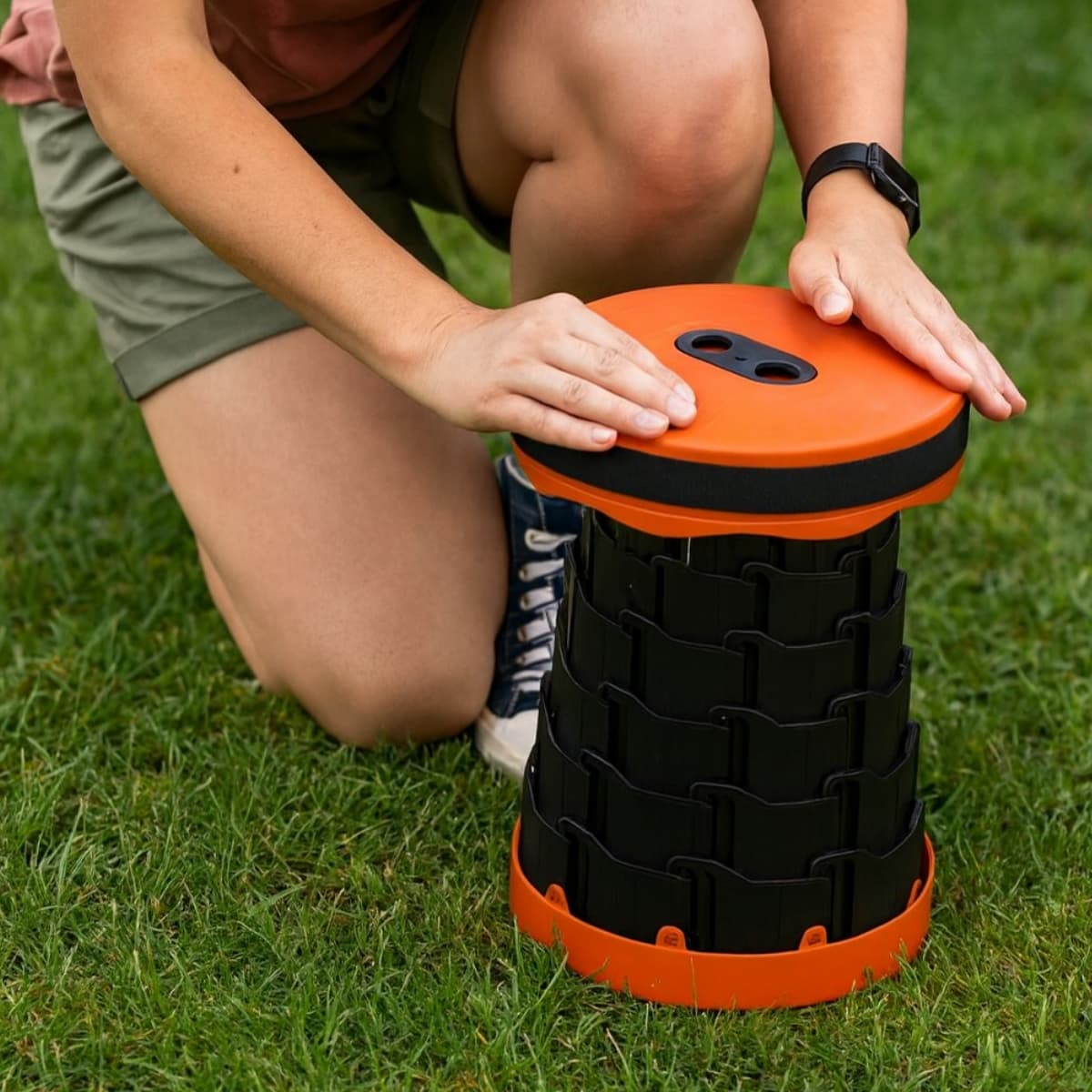 Banco Plegable Telescópico Resistente Ideal Para Camping Y Pesca Telescopico