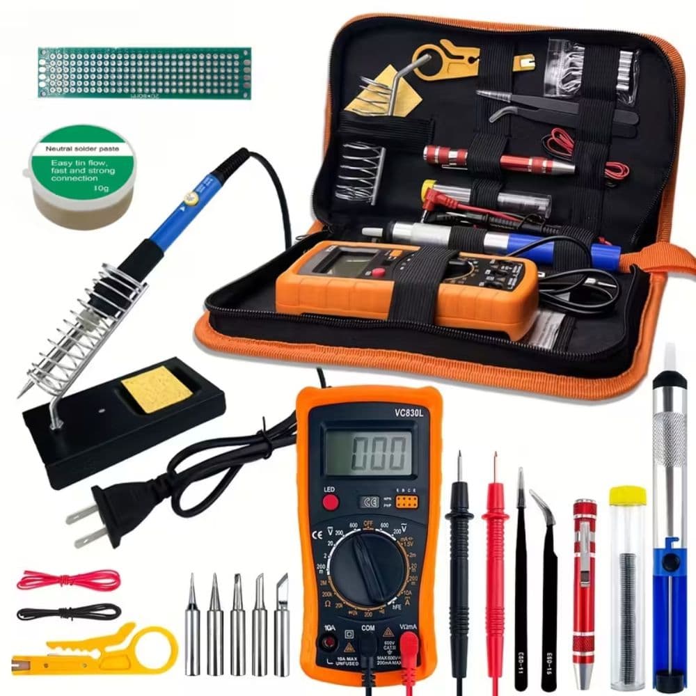 Kit De Soldadura De 21 Piezas Con Multímetro Digital Y Más
