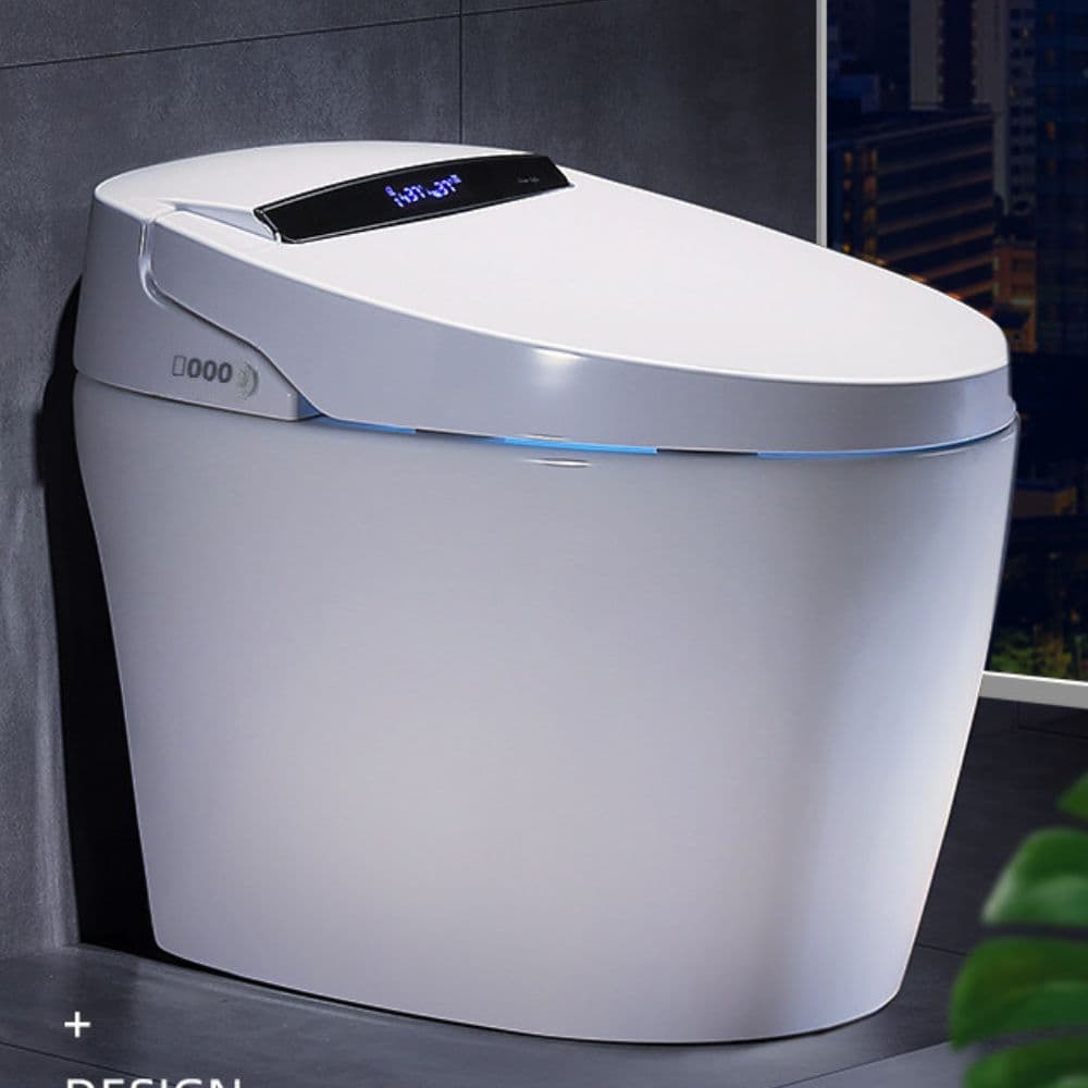 Inodoro Water Bidet Inteligente Japonés Con Secado y Lavado Automático Control Remoto Apertura y Cierre con Sensor Display Temperature Luz Led