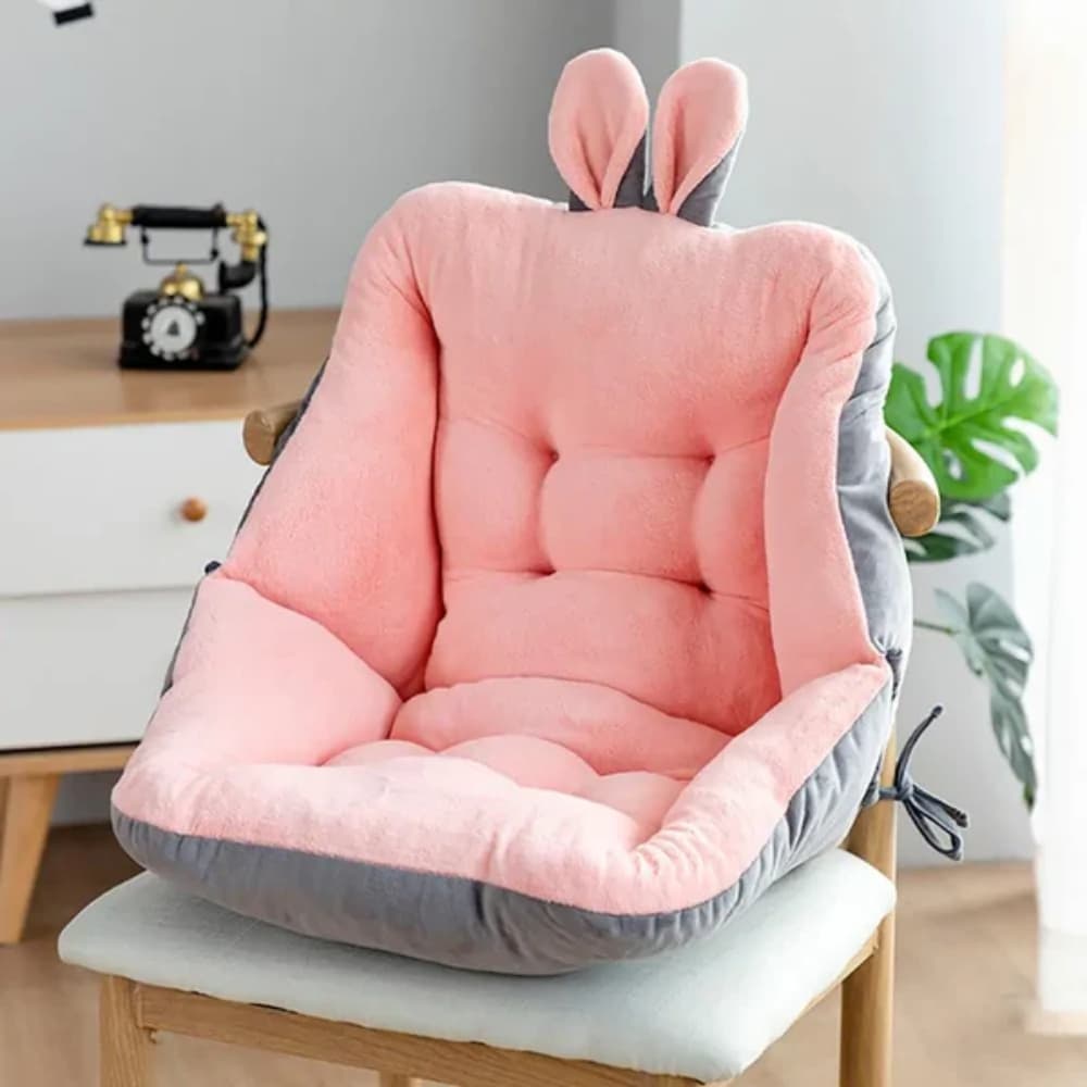 Almohadon Ergonomico Para Silla Cojin Respaldo Acolchonado Suave Antideslizante Color Rosado