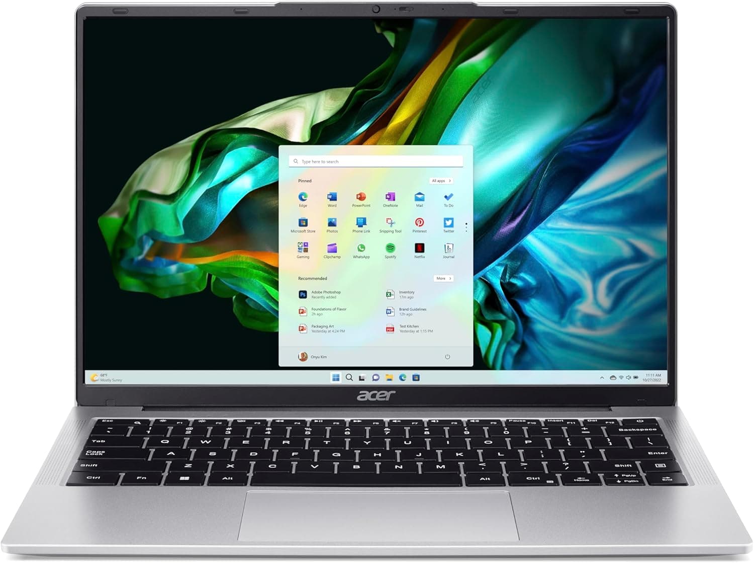 Notebook Acer Laptop Acer AL14-32P-374T 14" Memoria Ram 8 GB Disco SSD 512 GB Intel® i3 N355 Intel Graphics 8GB de Ram